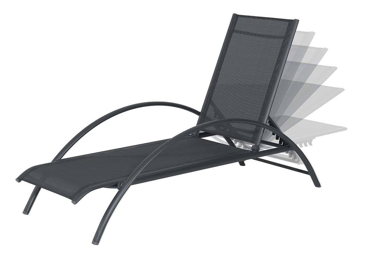 Garden Impressions - Chaise longue Limone  noir charbon/anthracite - Garden Impressions - Image 1