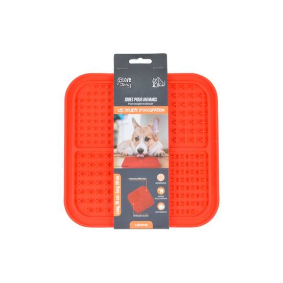 Love Story - Tapis de Léchage Animaux "Silicone" 20cm Rouge - Image 3