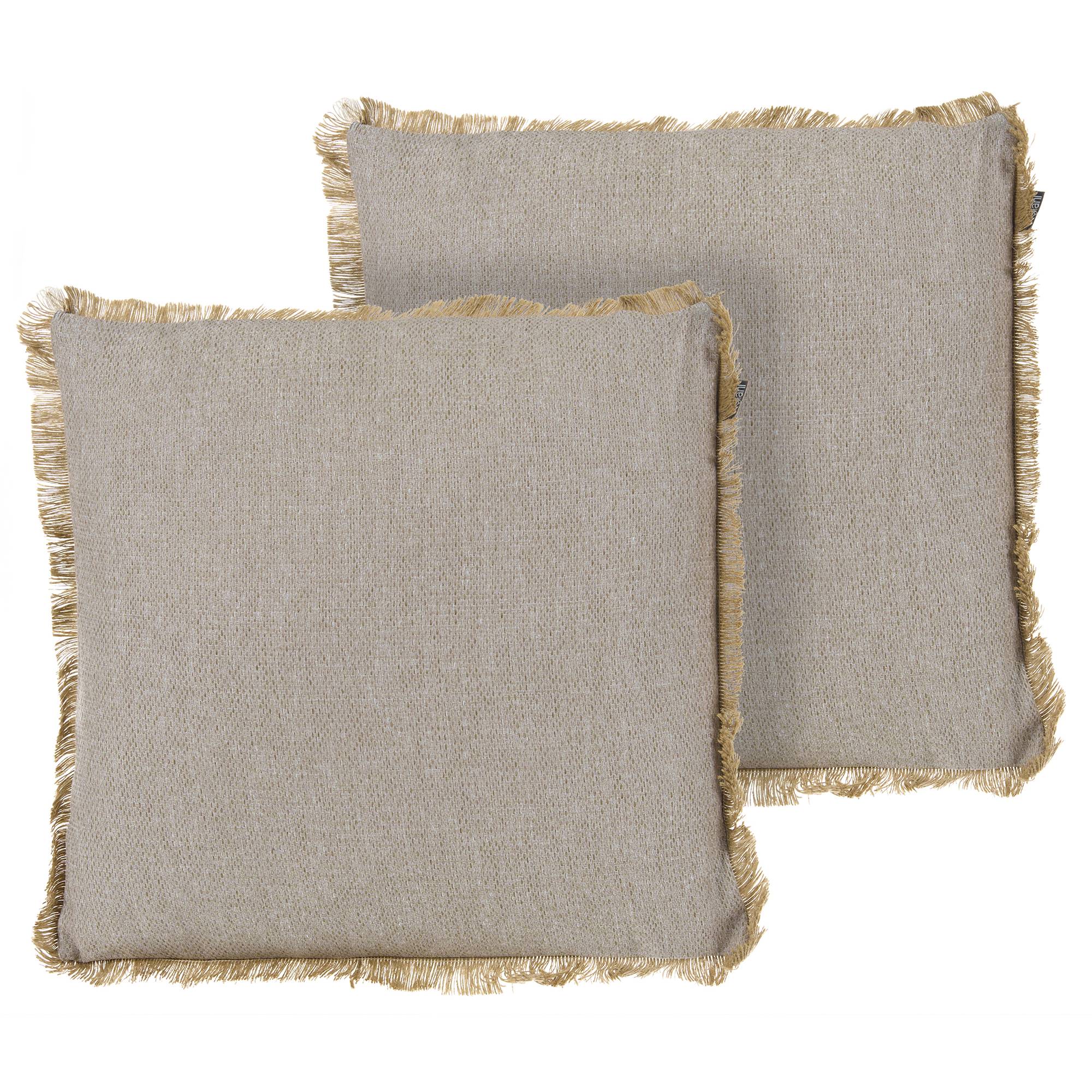 Beliani - Coussin d'extérieur Oléfine Beige CASTANEA - 45x45x10- Beliani - Image 2
