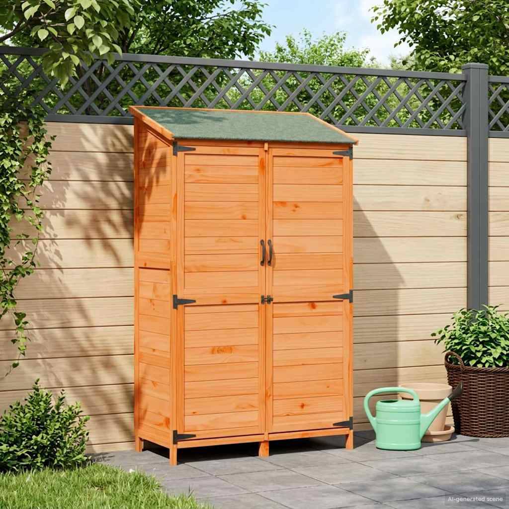 PANGIVO - Abri de jardin bois de sapin marron 106.5 x 56 x 176 cm - PANGIVO - Image 1