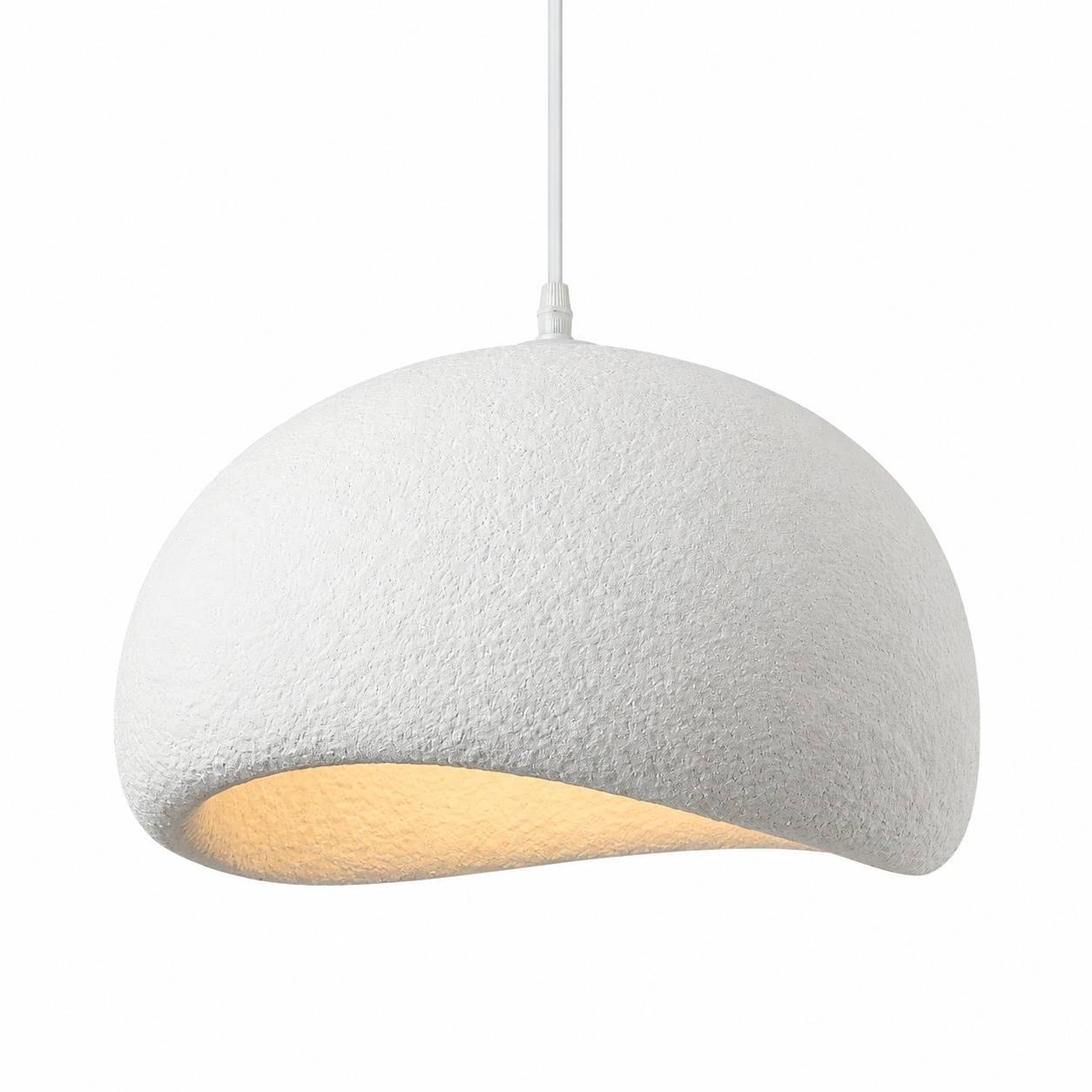 Suspension Nid d Oiseau Style Wabi Sabi Coquillage E27 Artisanal - Image 1