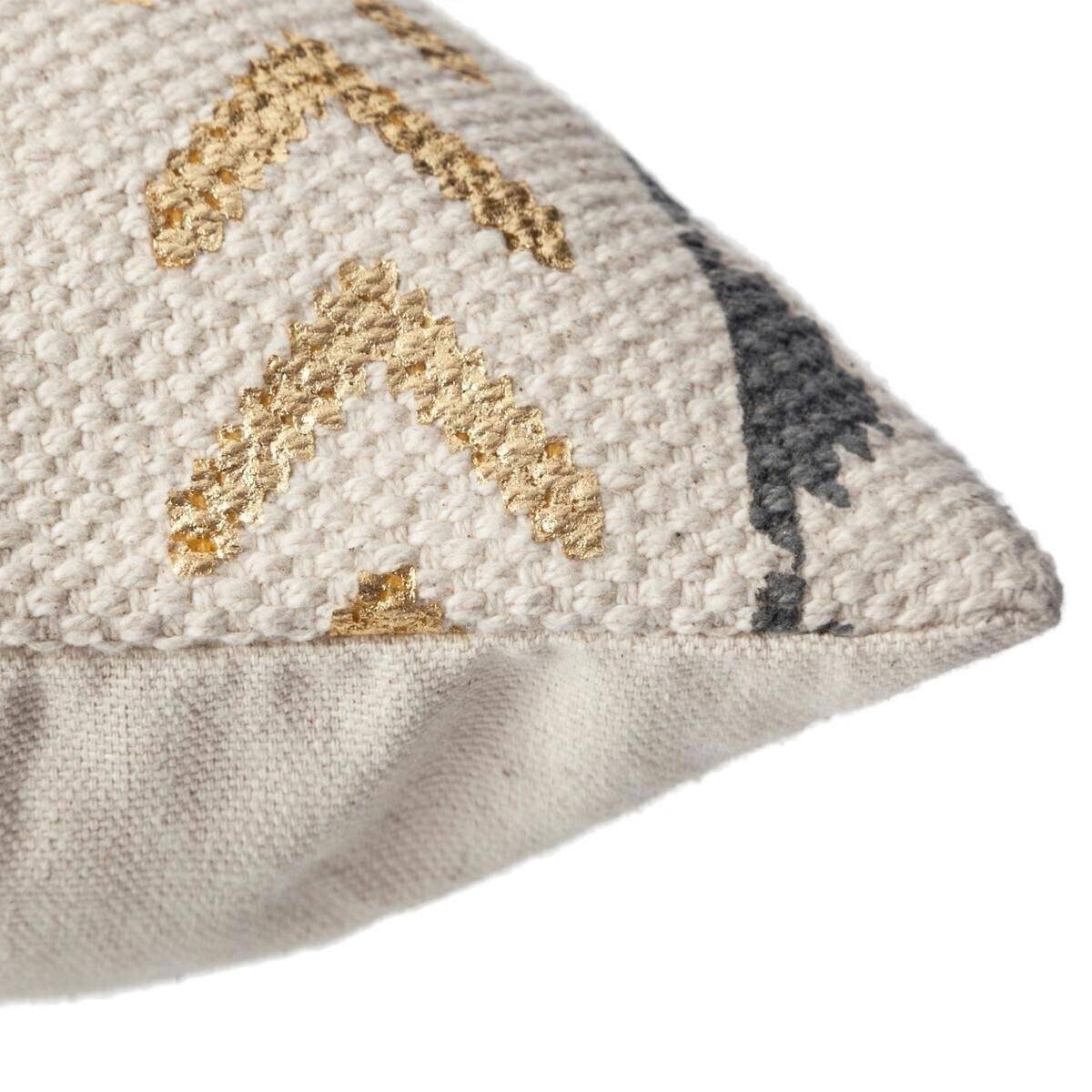 Housse de Coussin "Etnik Gold" 40x40cm Gris - Image 3