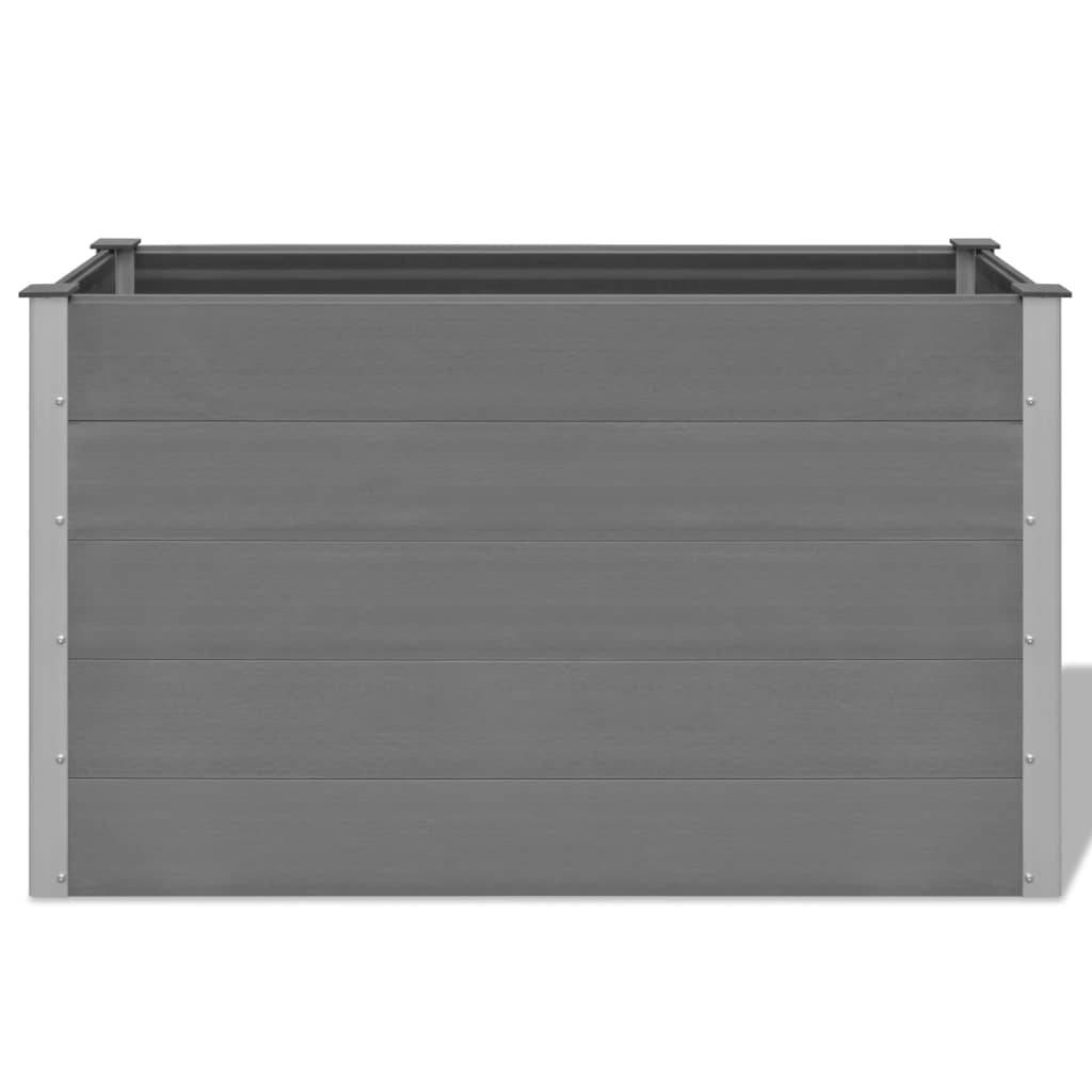 Jardinière lit surélevé plantes fleurs jardin WPC 150 x 50 x 91 cm gris - Image 2