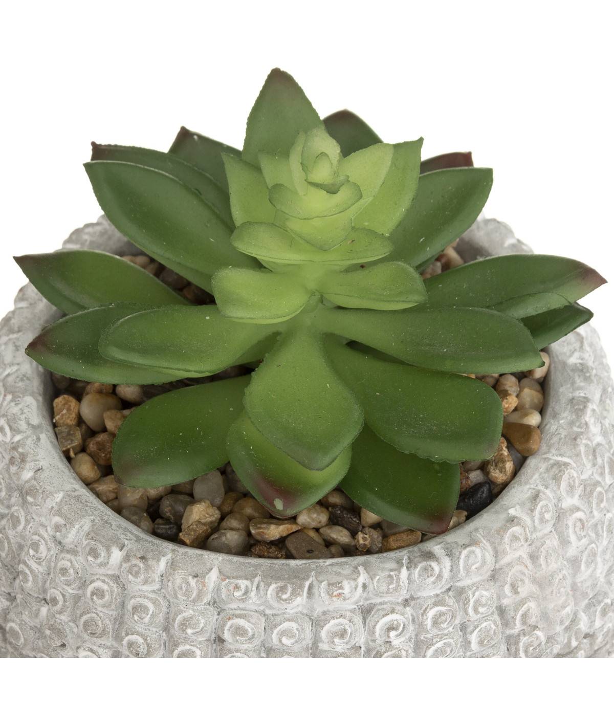 Plante Artificielle Pot Bouddha en Ciment D 13,5 x H 18 cm - Image 2