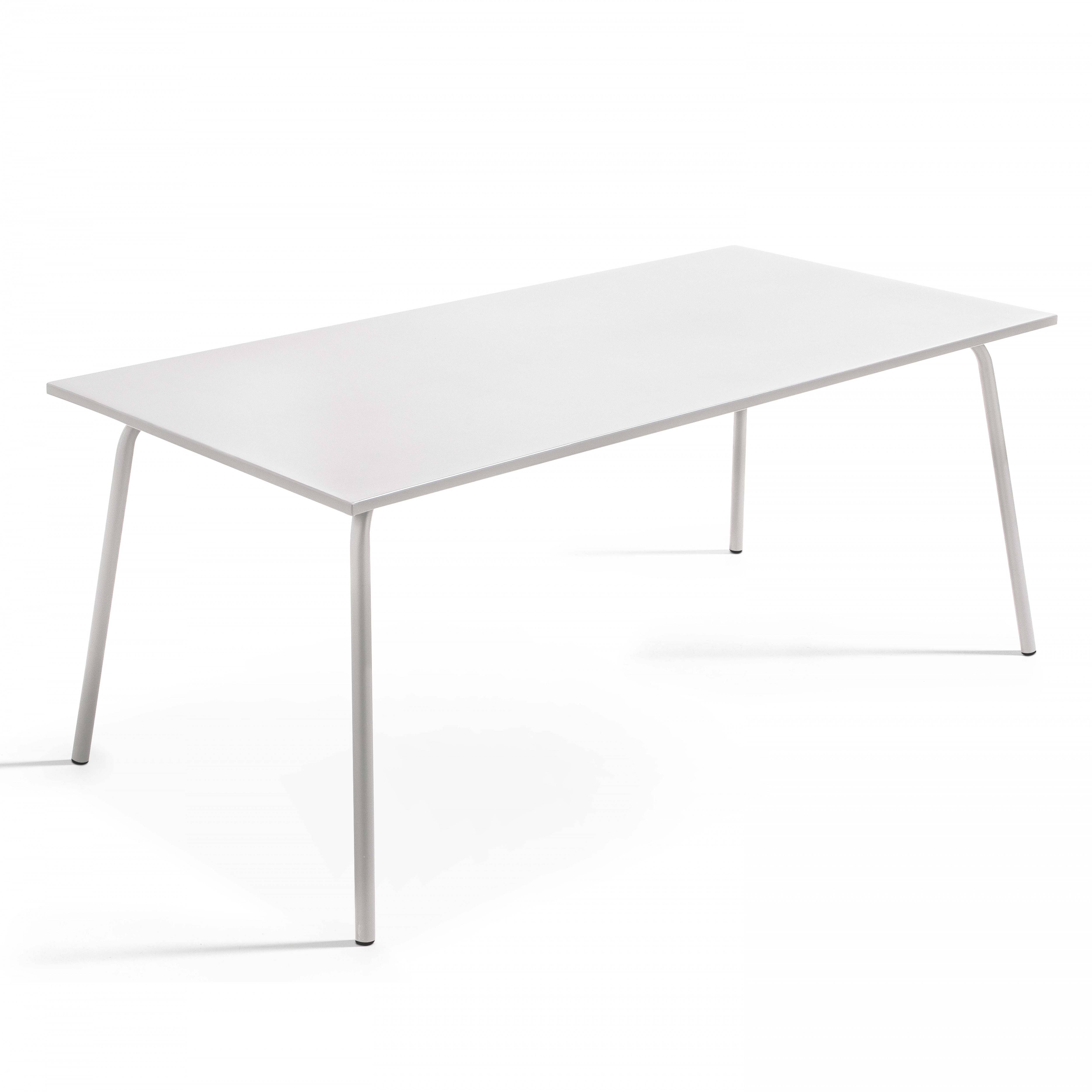 Oviala - Ensemble table de jardin et 8 chaises en métal blanc Palavas - Oviala - Image 5
