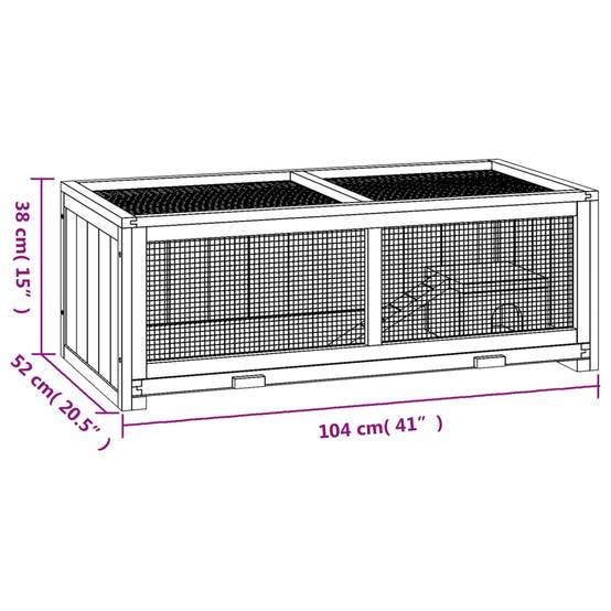 Grande cage à hamster en bois 104 cm avec plateau de nettoyage – ComfortXL Outdoor Living - Image 9
