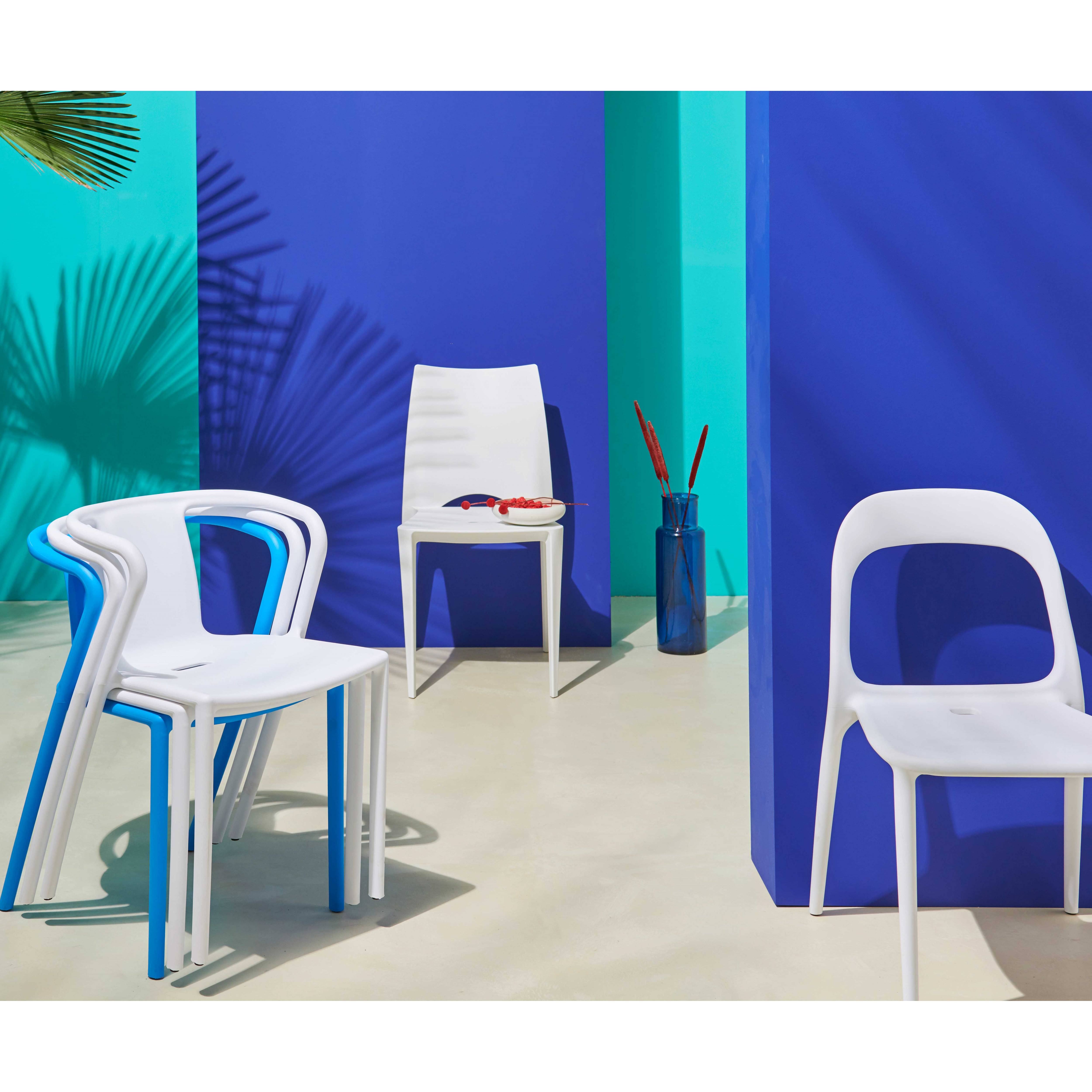 Oviala - Fauteuil de jardin design en plastique blanc - Oviala - Image 5