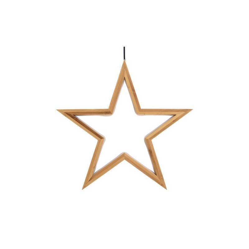 Lotti - étoile lumineuse de noël bois naturel néon led blanc chaud Bois Naturel Clair ø35cm Lotti - Image 5