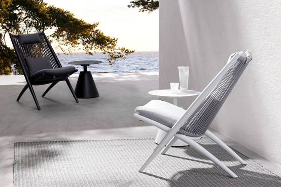 Autre - Chiliennes de jardin lounge design en métal (lot de 2) - BELLE ILE - Image 2