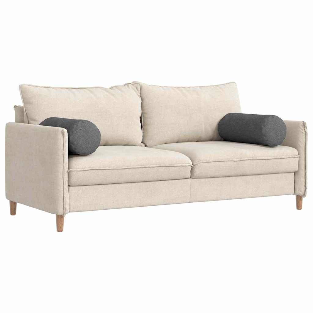 ComfortXL - Lot de 2 Traversins Design Velours Côtelé Housse Amovible pour Salon Chambre Gris Foncé 25x70 cm – ComfortXL Outdoor Living - Image 3