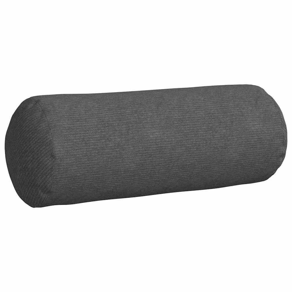 ComfortXL - Lot de 2 Traversins Design Velours Côtelé Housse Amovible pour Salon Chambre Gris Foncé 25x70 cm – ComfortXL Outdoor Living - Image 5