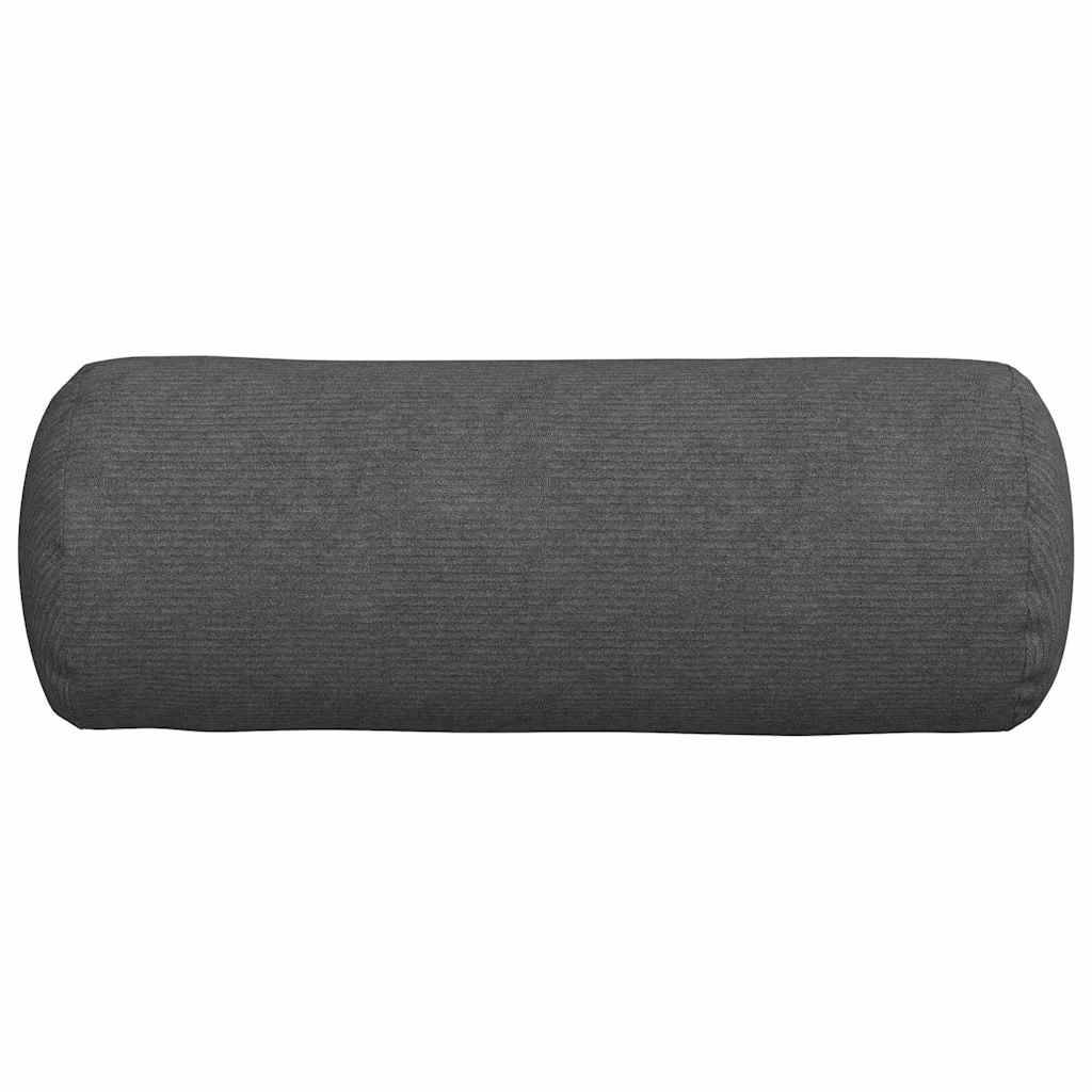 ComfortXL - Lot de 2 Traversins Design Velours Côtelé Housse Amovible pour Salon Chambre Gris Foncé 25x70 cm – ComfortXL Outdoor Living - Image 6
