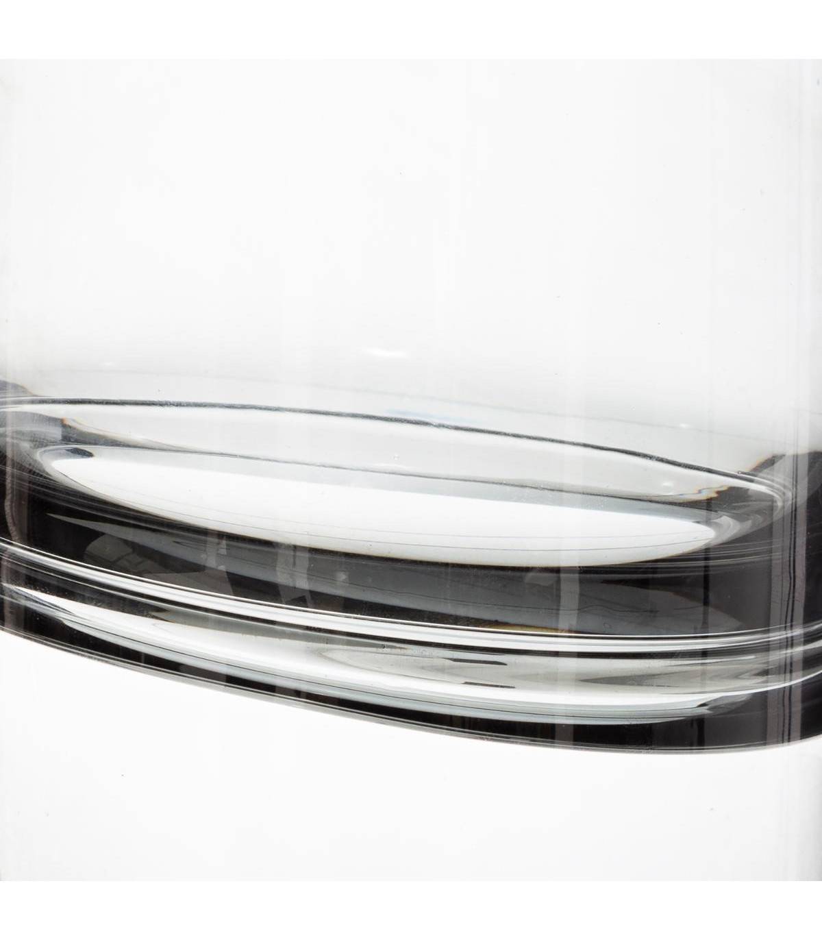 Vase Bouteille en Verre gris H 30 cm - Image 2