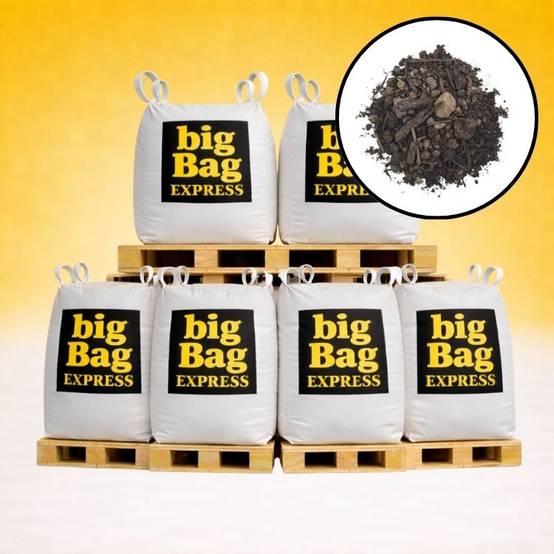 PACK 6 X BIG BAG de 1m3 (+/- 7,2T) Terre Criblée Amendée Compostée à 25% - Livraison PREMIUM - Image 1