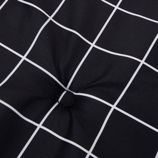 PANGIVO - Coussins de chaise à dossier bas polyester noir à carreaux 100 x 50 x 4 cm - PANGIVO - Image 8