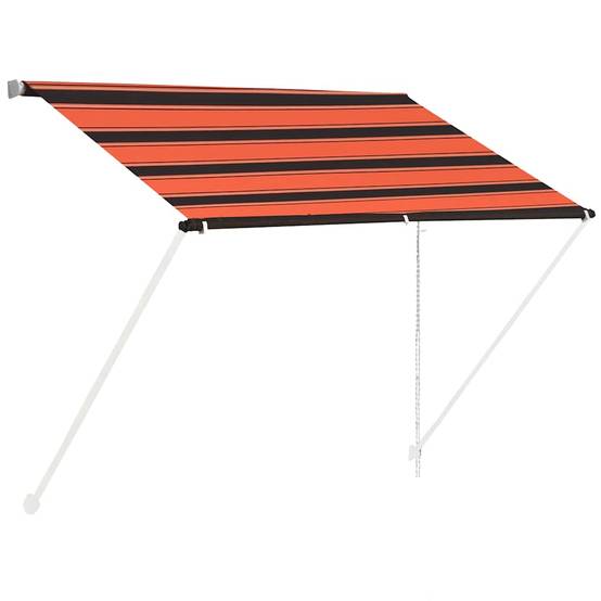 Store banne | Auvent rétractable 100x150 cm Orange et marron Maison Chic - Image 1