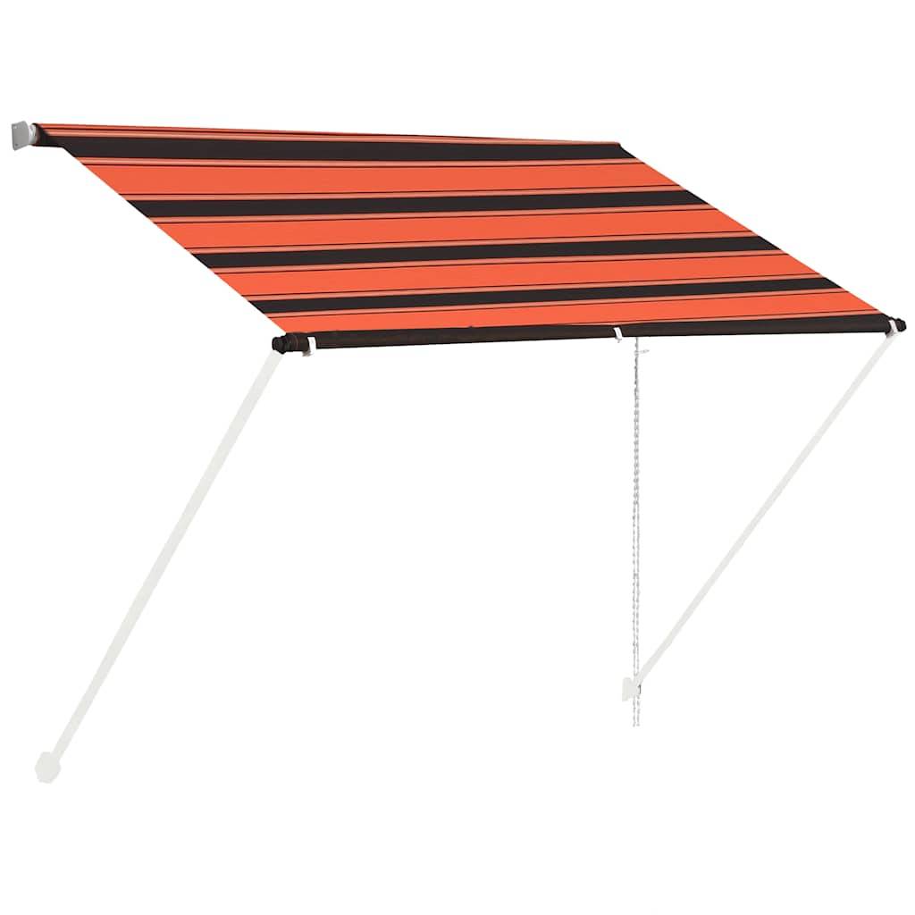 Store banne | Auvent rétractable 100x150 cm Orange et marron Maison Chic - Image 1