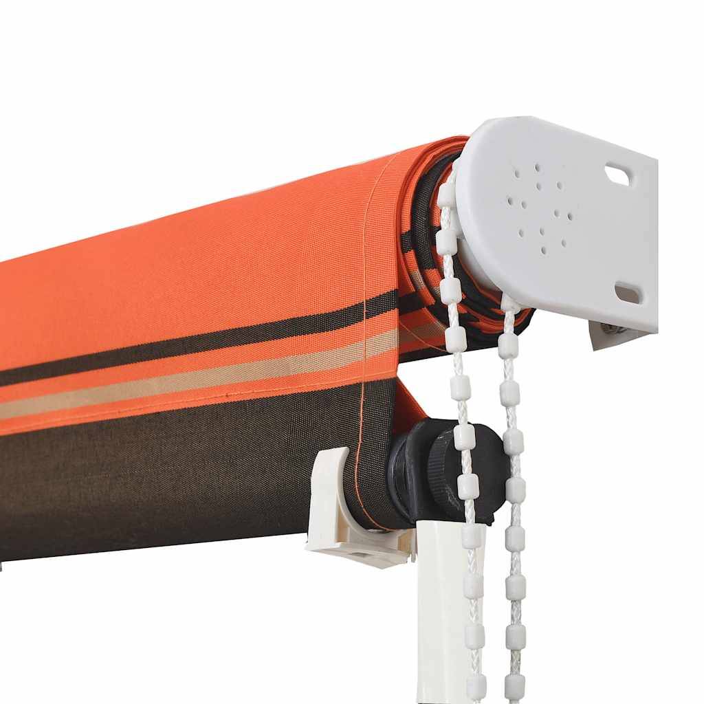 Store banne | Auvent rétractable 100x150 cm Orange et marron Maison Chic - Image 5