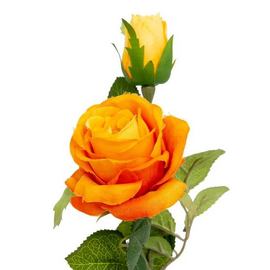 Tige Rose Artificielle Dégradé "Beky" 46cm Orange - Image 2