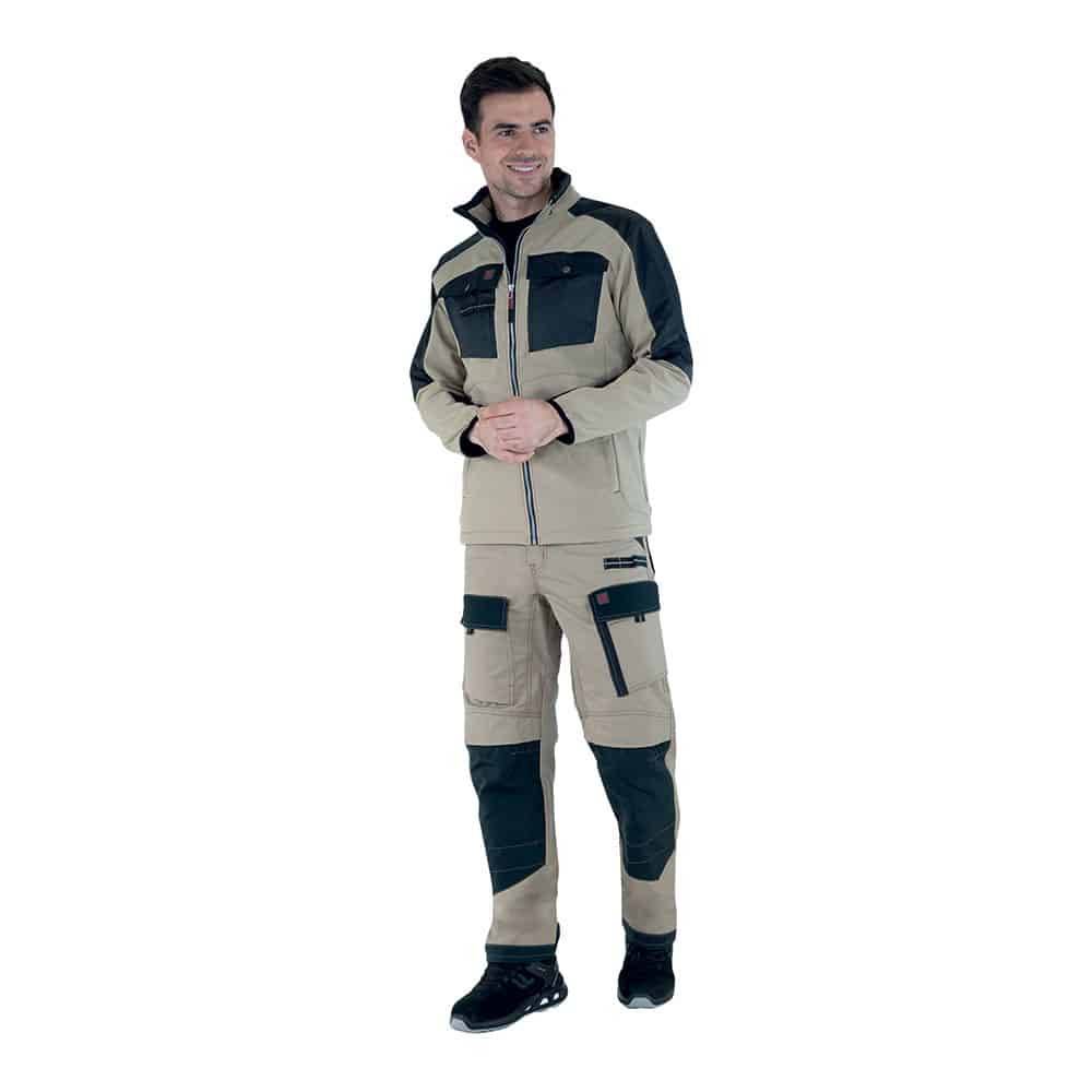 Pantalon de travail RULER Beige/Noir | 1ATTUP - LAFONT - Image 2