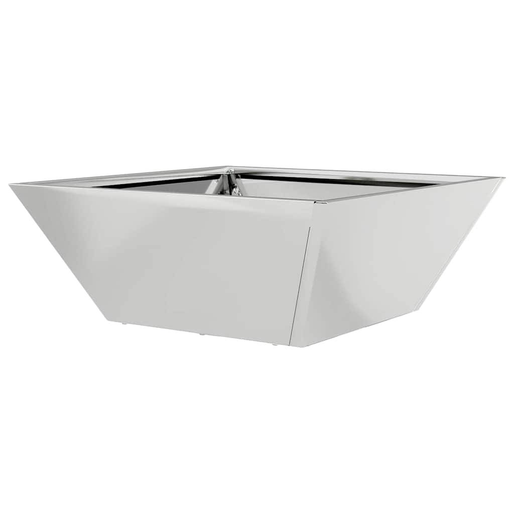 Maison Chic - Cache-pot | Bac à fleurs de jardin Argent 40 x 40 x 15 cm Acier galvanisé - Image 5