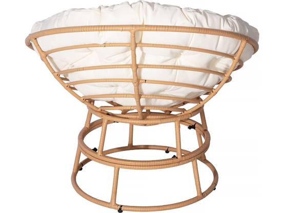 Fauteuil Papasan Intérieur/extérieur Style Loveuse "bali" - ø91cm - Beige -habitat Et Jardin - Image 4