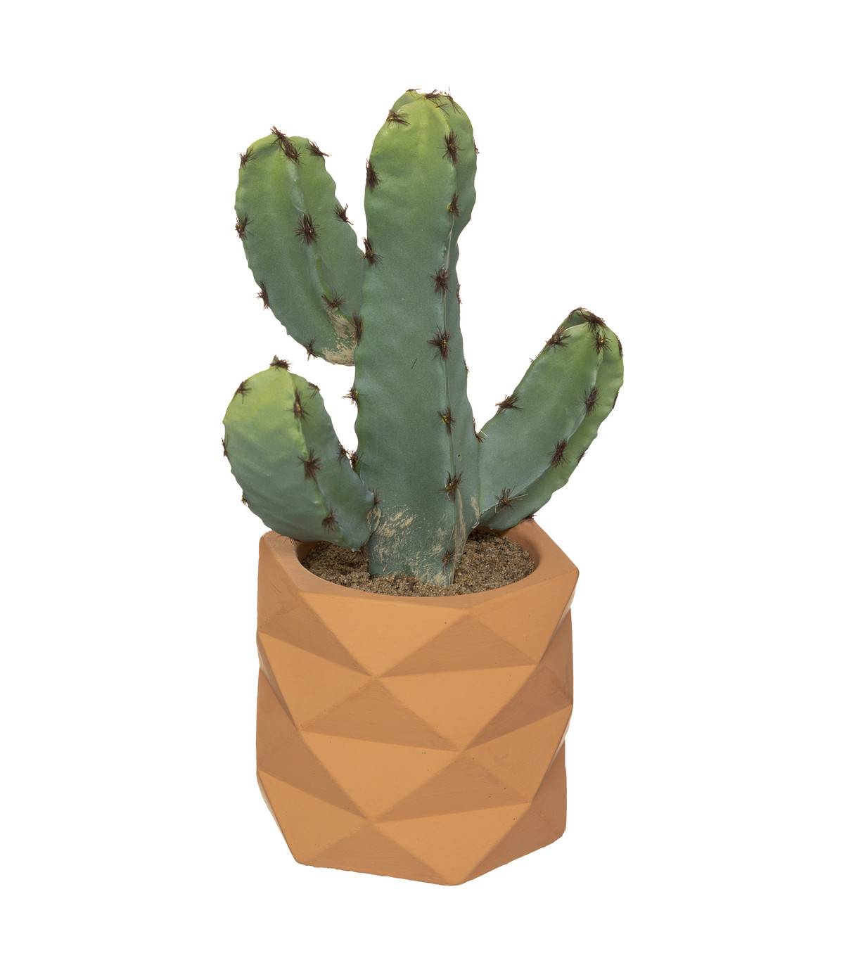 Plante artificielle Cactus en Pot Céramique H 24 cm - Image 1