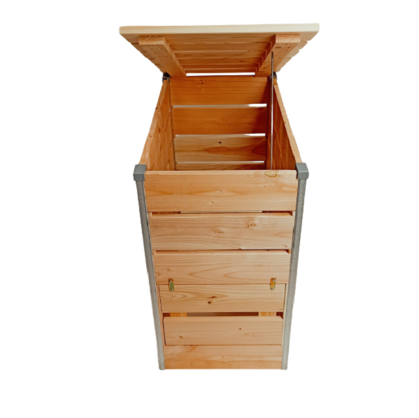 Mon Petit Potager - Composteur bois Douglas 246L STEEL - 80x45x82 cm - Epaisseur 19mm - mon PETIT POTAGER - Image 1