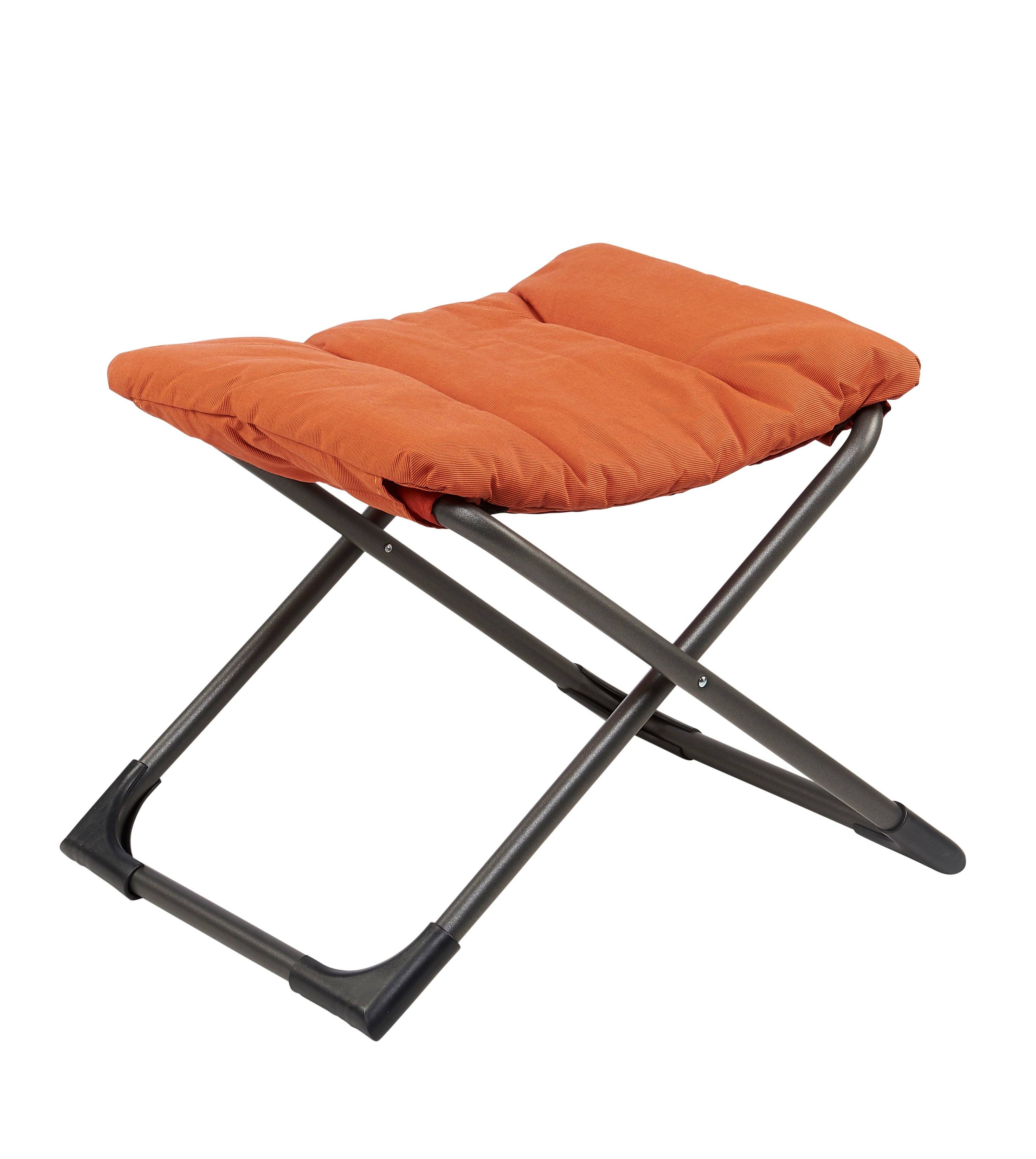 Fiam - Repose-Pieds CHICO SOFT Acier ANTHRACITE Oléfine ORANGE 49x60x47 cm FIAM - Image 1