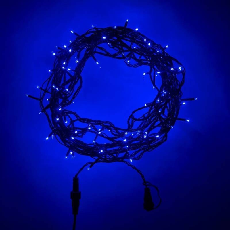 Lotti - Guirlande lumineuse led bleue 16 mètres câble vert Lotti - Image 1