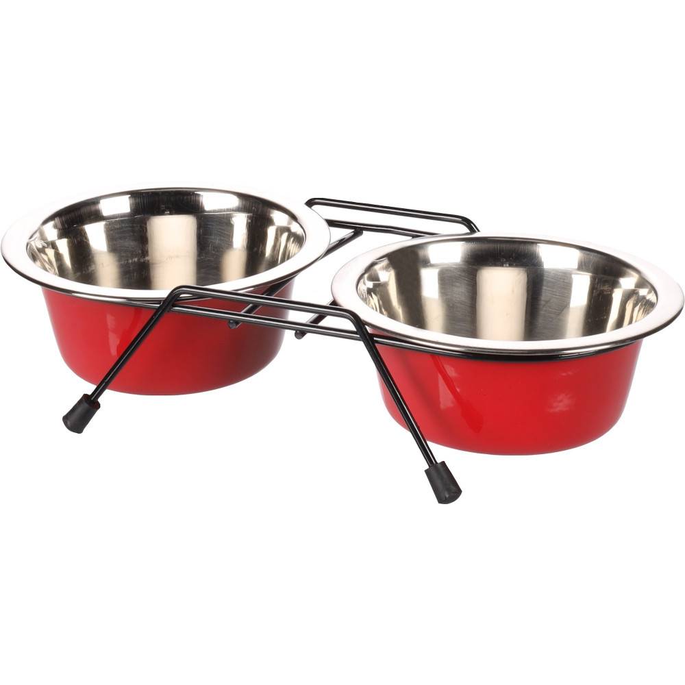 Ecuelle duo ø 21 cm, 1600 ml avec support Arjun, L, pour chien - Image 2