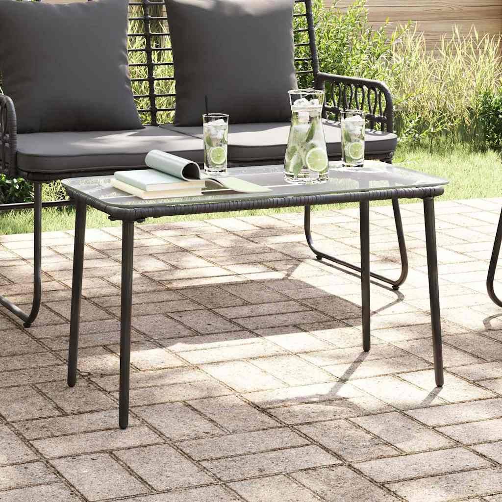 PANGIVO - Table de jardin Noir 80 x 40 x 45 cm Polyrotin - PANGIVO - Image 1