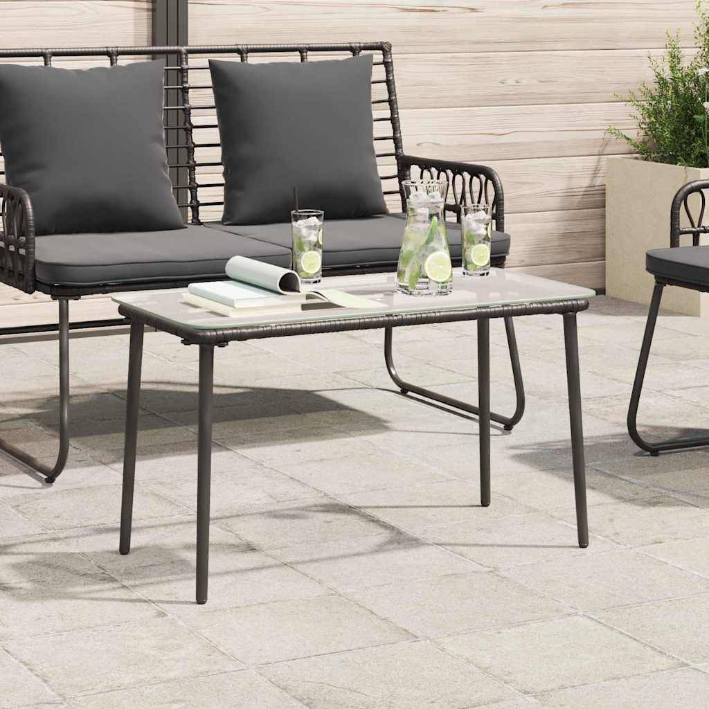 PANGIVO - Table de jardin Noir 80 x 40 x 45 cm Polyrotin - PANGIVO - Image 3