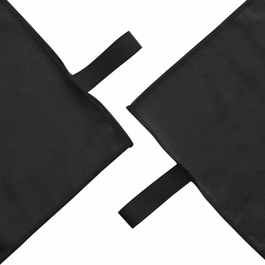 Set de serviettes de sport 3 pcs Noir Polyester et Polyamide Maison Chic - Image 5