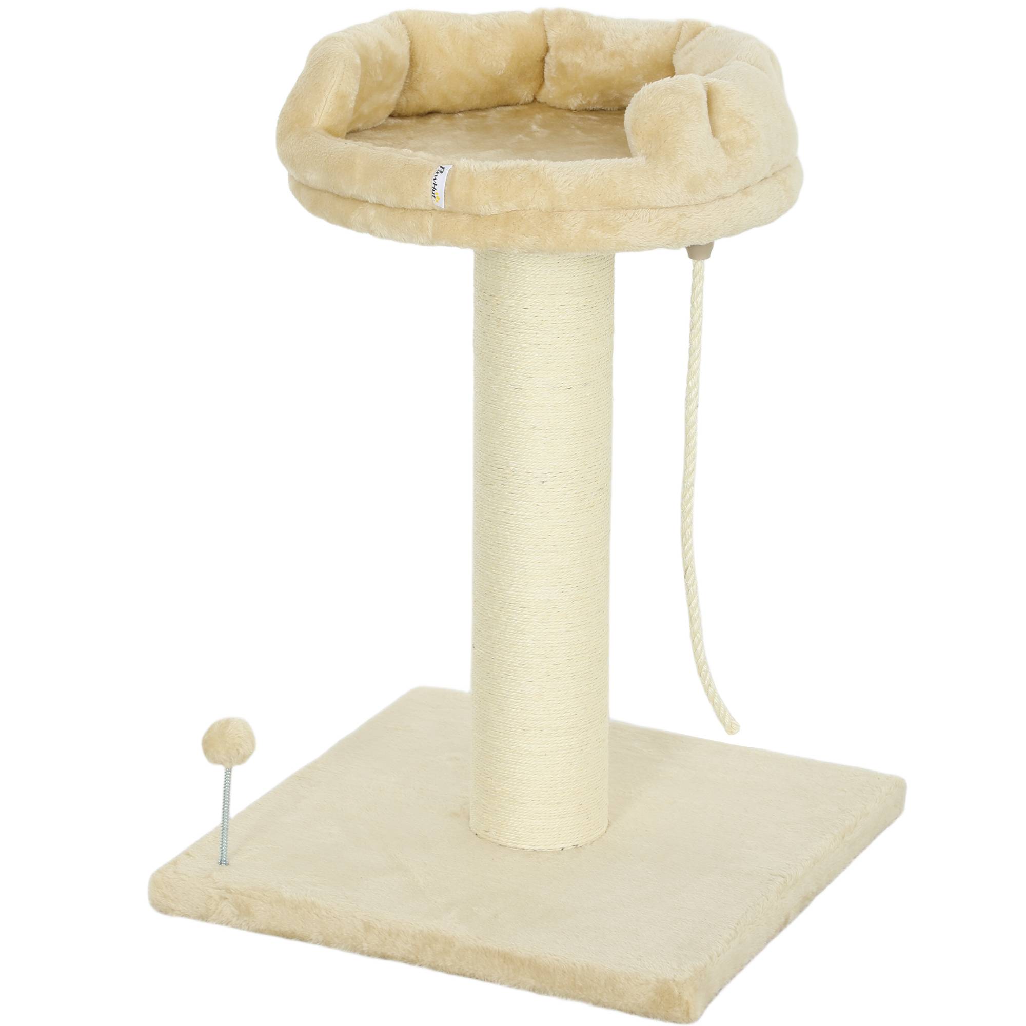 Arbre à chat sisal et peluche beige 55 x 55 x 83 cm - PANGIVO - Image 2