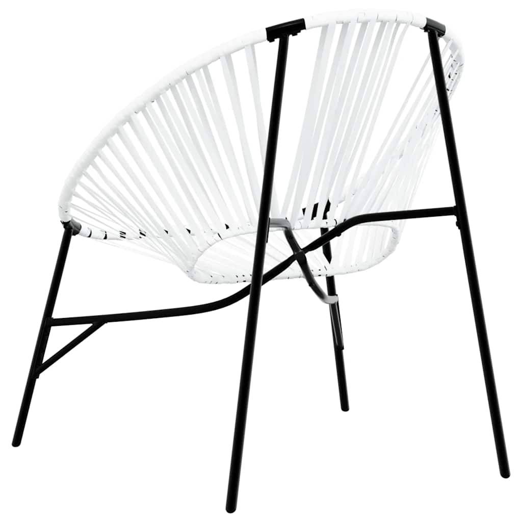 PANGIVO - Chaise œuf de jardin noir et blanc résine tressée 77 x 68,5 x 82 cm - PANGIVO - Image 6