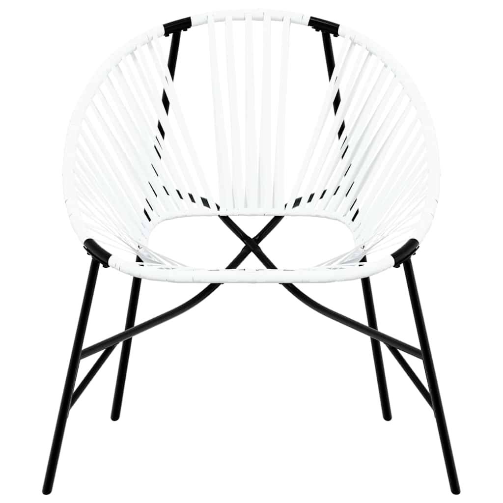 PANGIVO - Chaise œuf de jardin noir et blanc résine tressée 77 x 68,5 x 82 cm - PANGIVO - Image 4