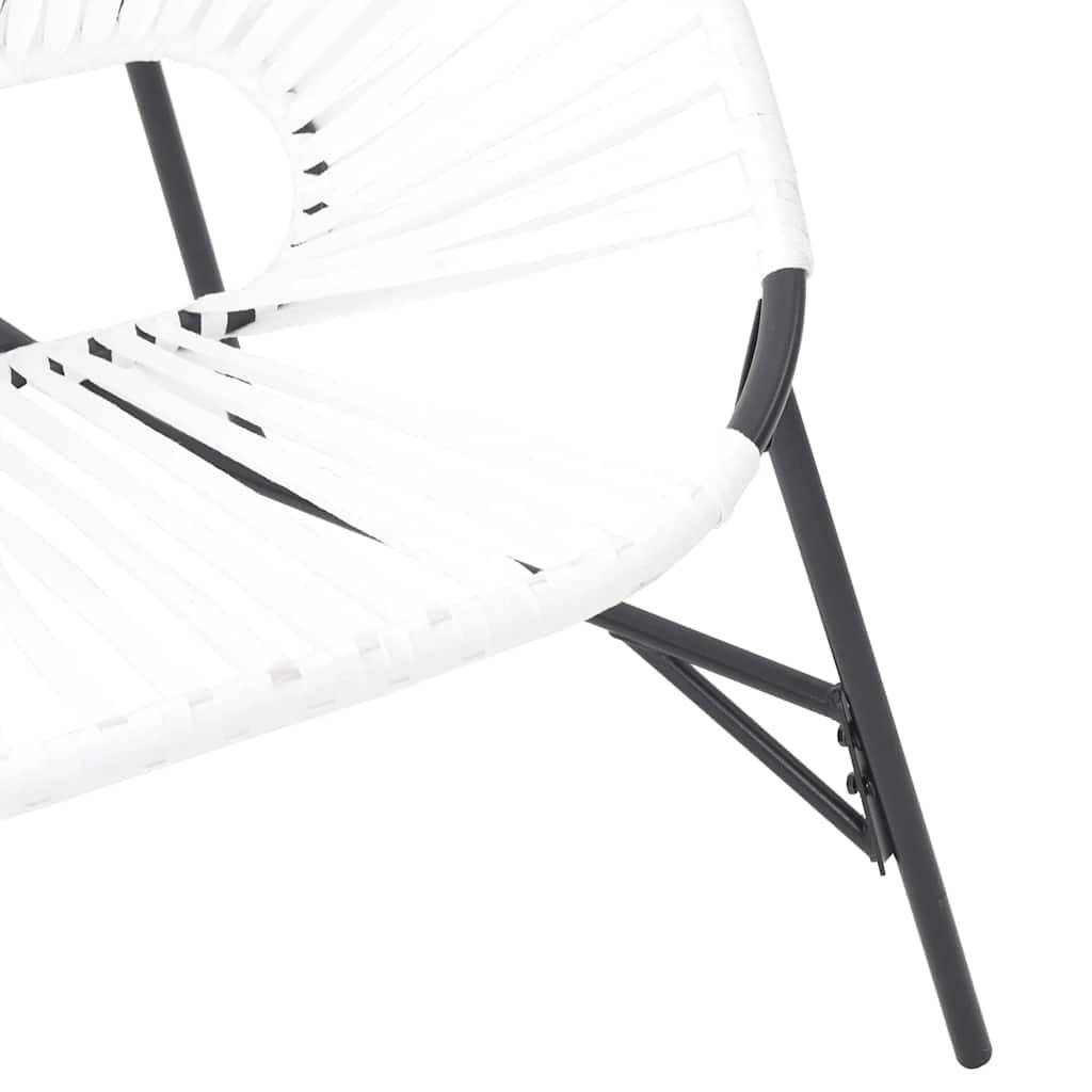 PANGIVO - Chaise œuf de jardin noir et blanc résine tressée 77 x 68,5 x 82 cm - PANGIVO - Image 7