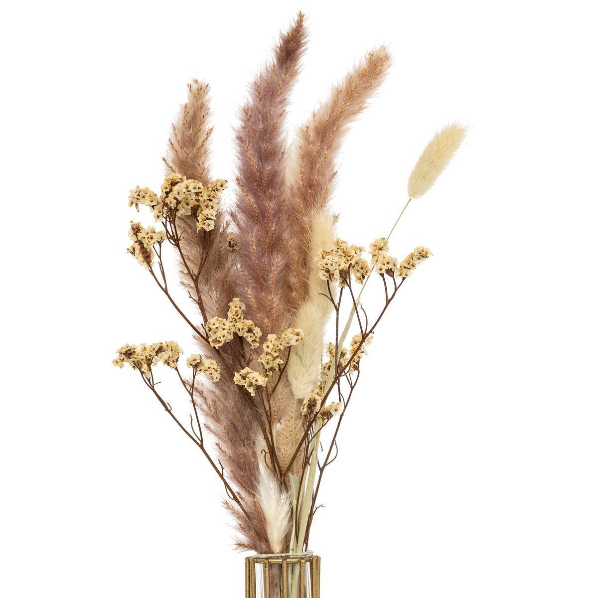 Atmosphera - Composition fleurs séchées automne métal doré rose H40cm - Atmosphera Créateur d'intérieur - Image 3