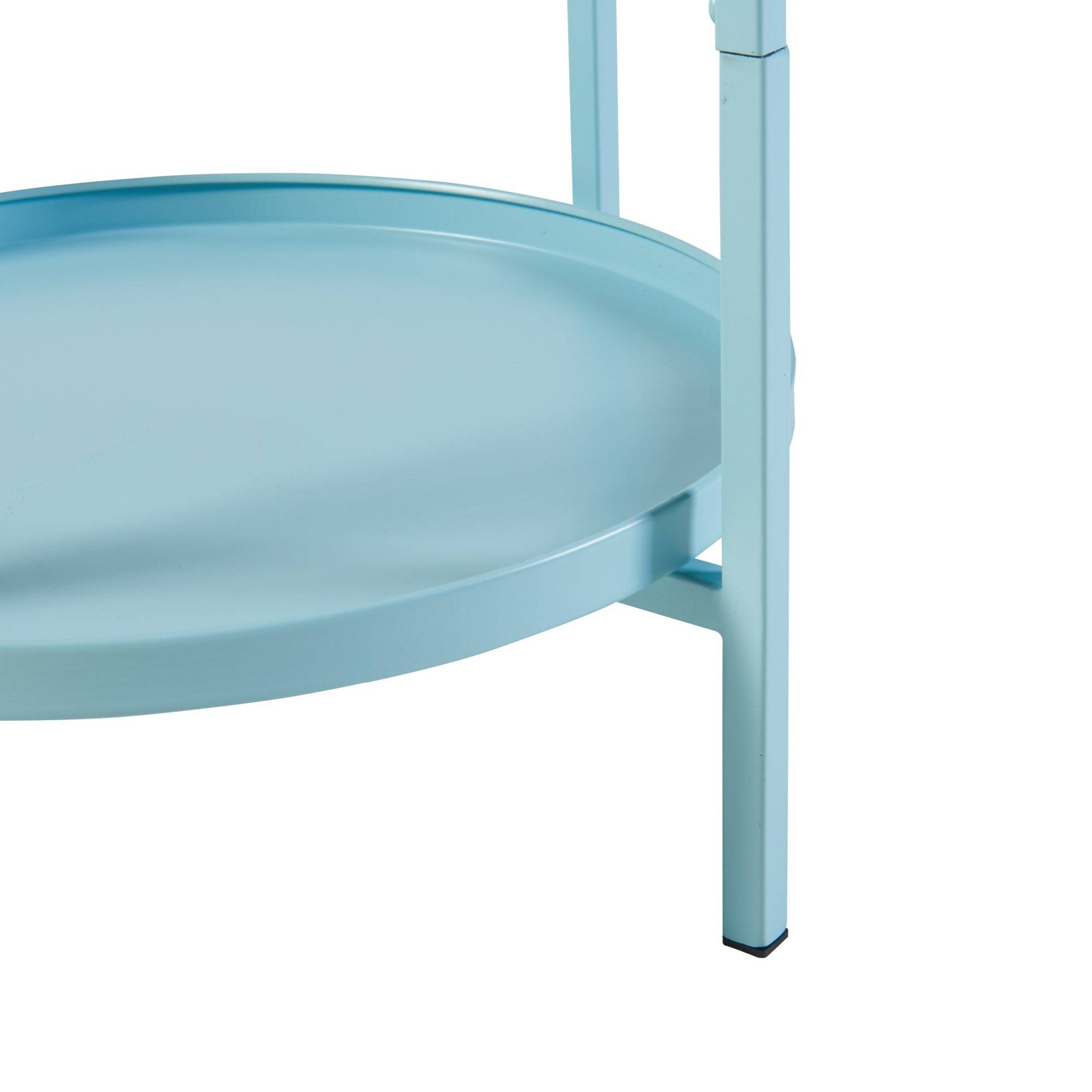 Porte-plantes style intemportel support 60 x 27 x 27 cm bleu clair - Image 5