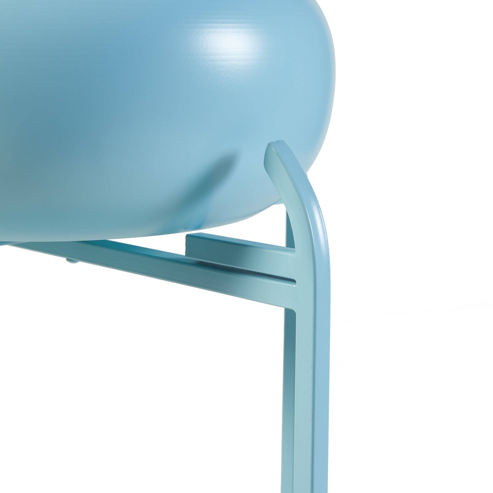 Porte-plantes style intemportel support 60 x 27 x 27 cm bleu clair - Image 4