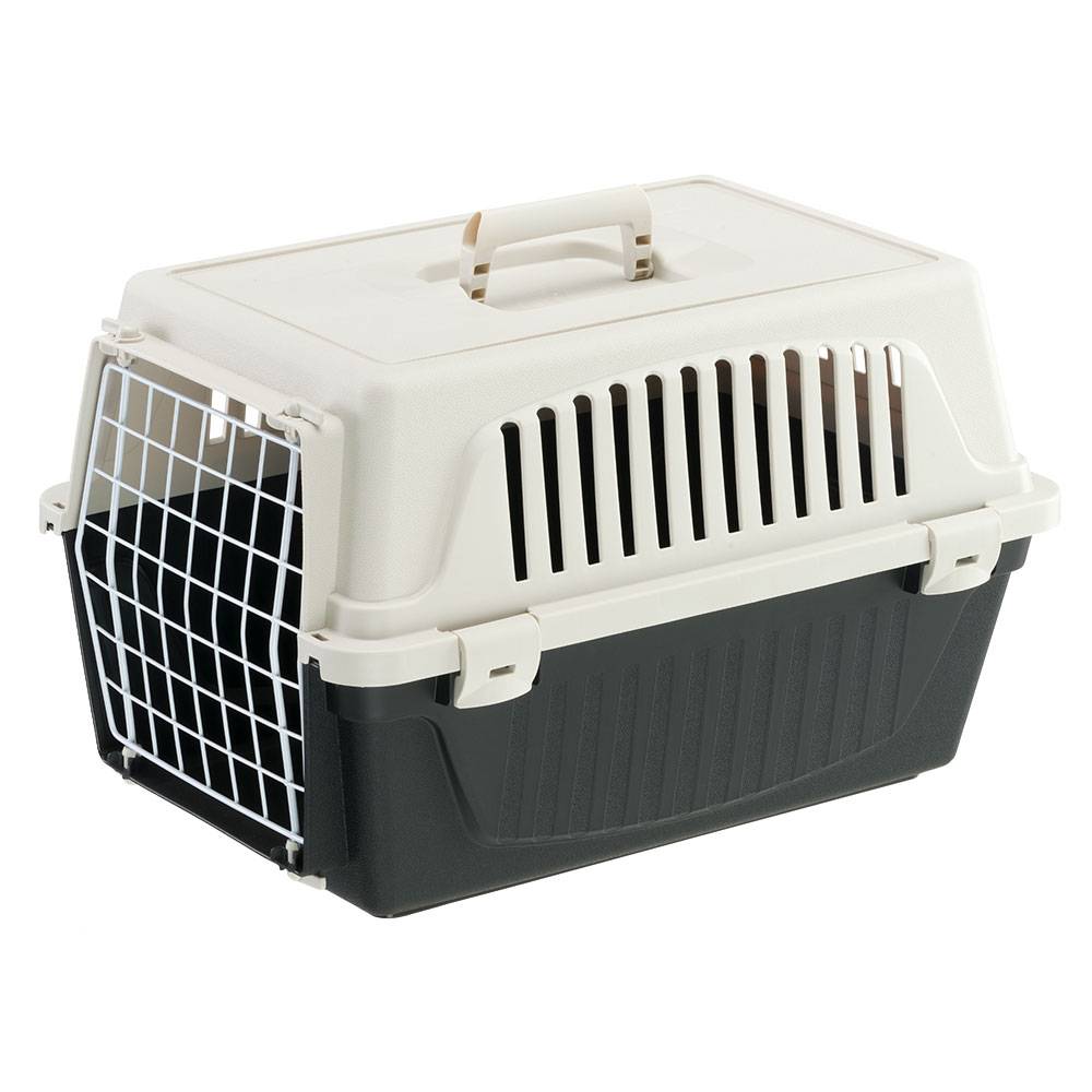 Ferplast - Ferplast Caisse de Transport Chat, Cage de Transport pour Chiens Petits et Chats jusqu'à 5 Kg, Porte en Fer Plastifié, Fentes d'Aération, 32,5 x 48 x - Image 1