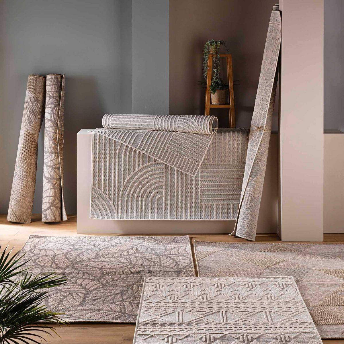 Tapis Déco Tissé "Valam" 120x170cm Naturel - Image 4