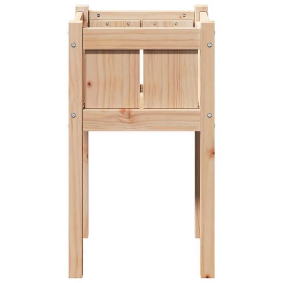 Cache-pot | Bac à fleurs de jardin Nature 40 x 40 x 70 cm Bois de pin massif - Image 4