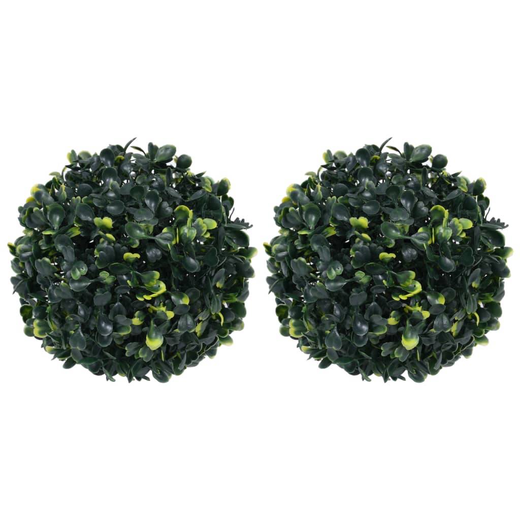 Boules de buis artificielles polyéthylène vert 22 x 22 x 22 cm, poids:0.5kg - PANGIVO - Image 1