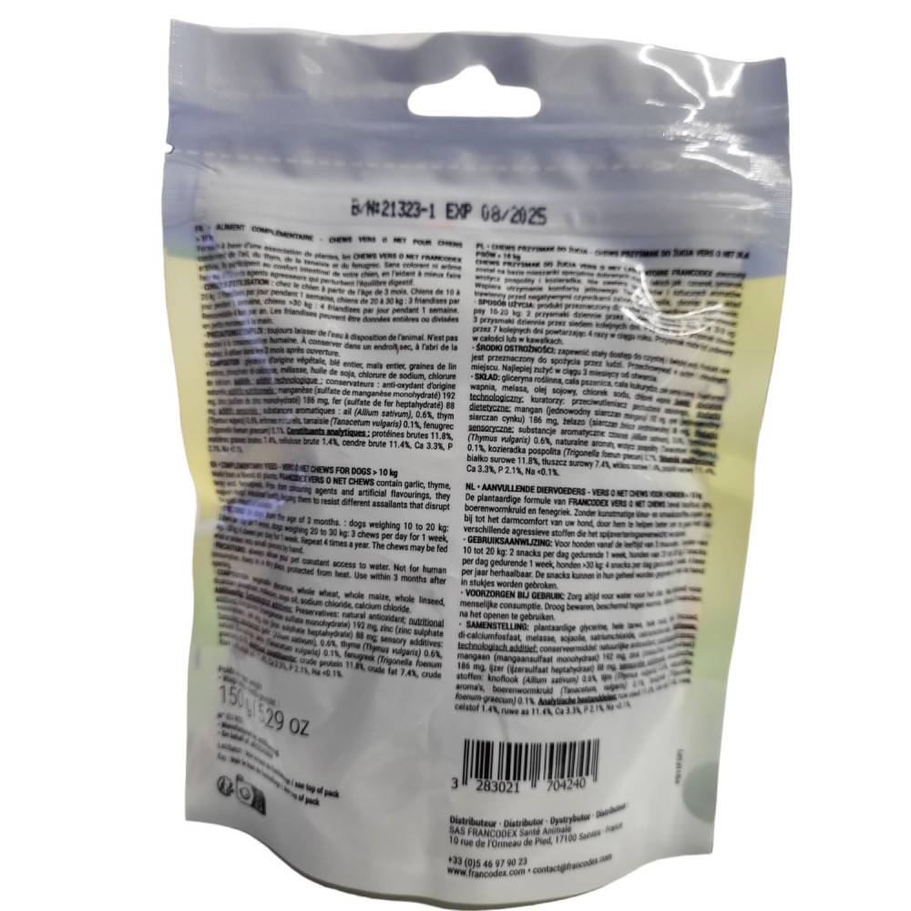 Francodex - Francodex - CHEWS vers o net 30 friandises pour chien - Image 2