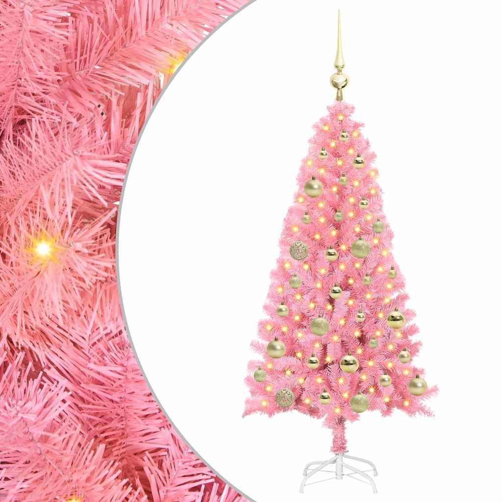 Vidaxl - Sapin de Noël Rose 120 cm PVC vidaXL 3396411 - Image 2