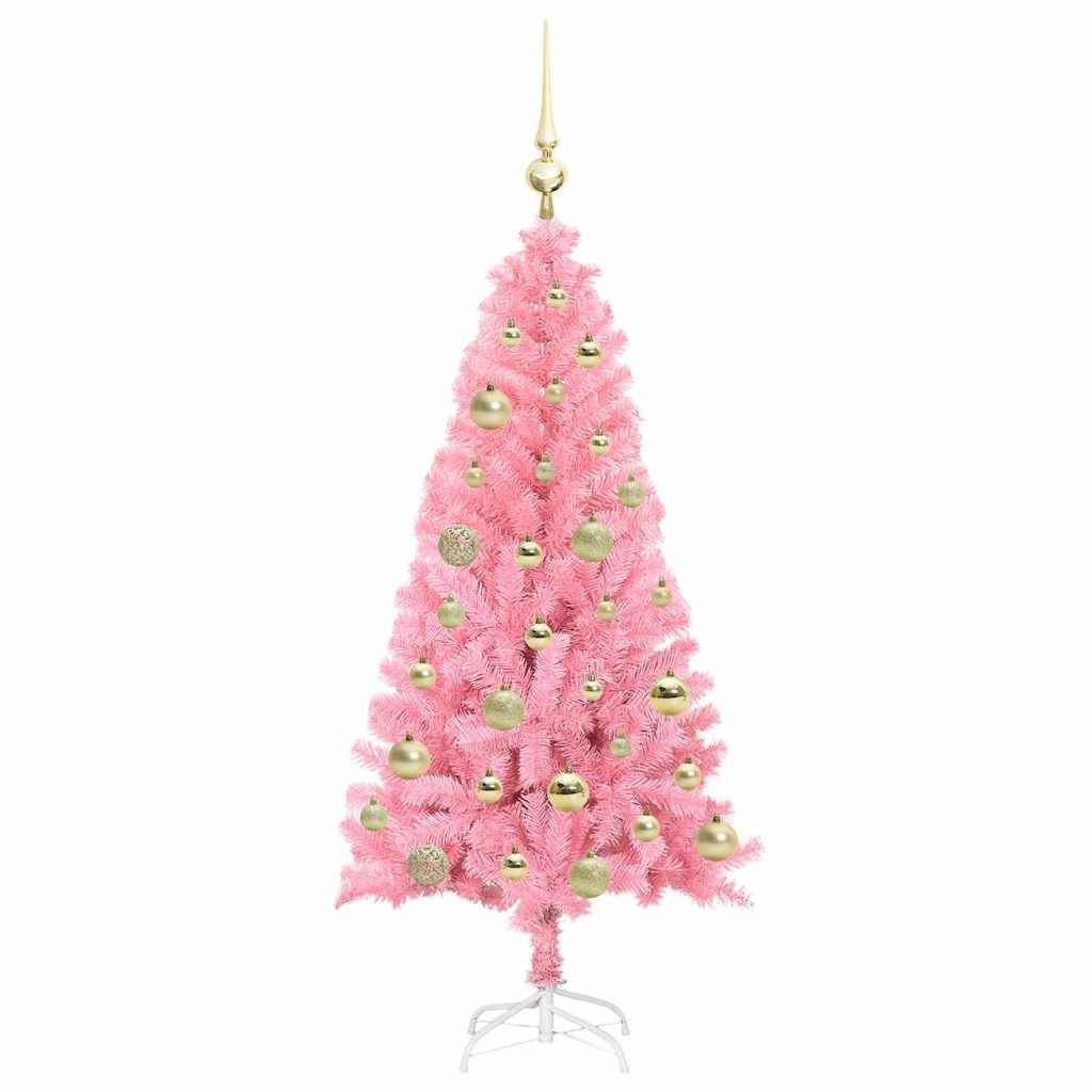 Vidaxl - Sapin de Noël Rose 120 cm PVC vidaXL 3396411 - Image 5