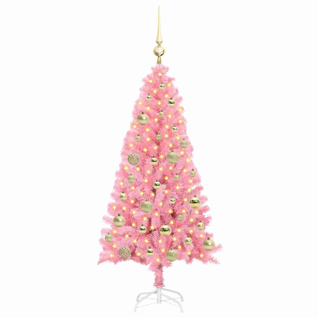 Vidaxl - Sapin de Noël Rose 120 cm PVC vidaXL 3396411 - Image 4