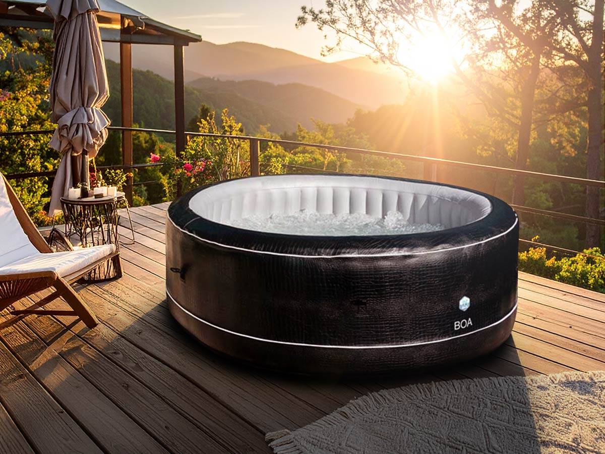 Netspa - Spa gonflable Netspa Boa rond Bulles 5-6 places + 3 cartouches de filtration - Image 2